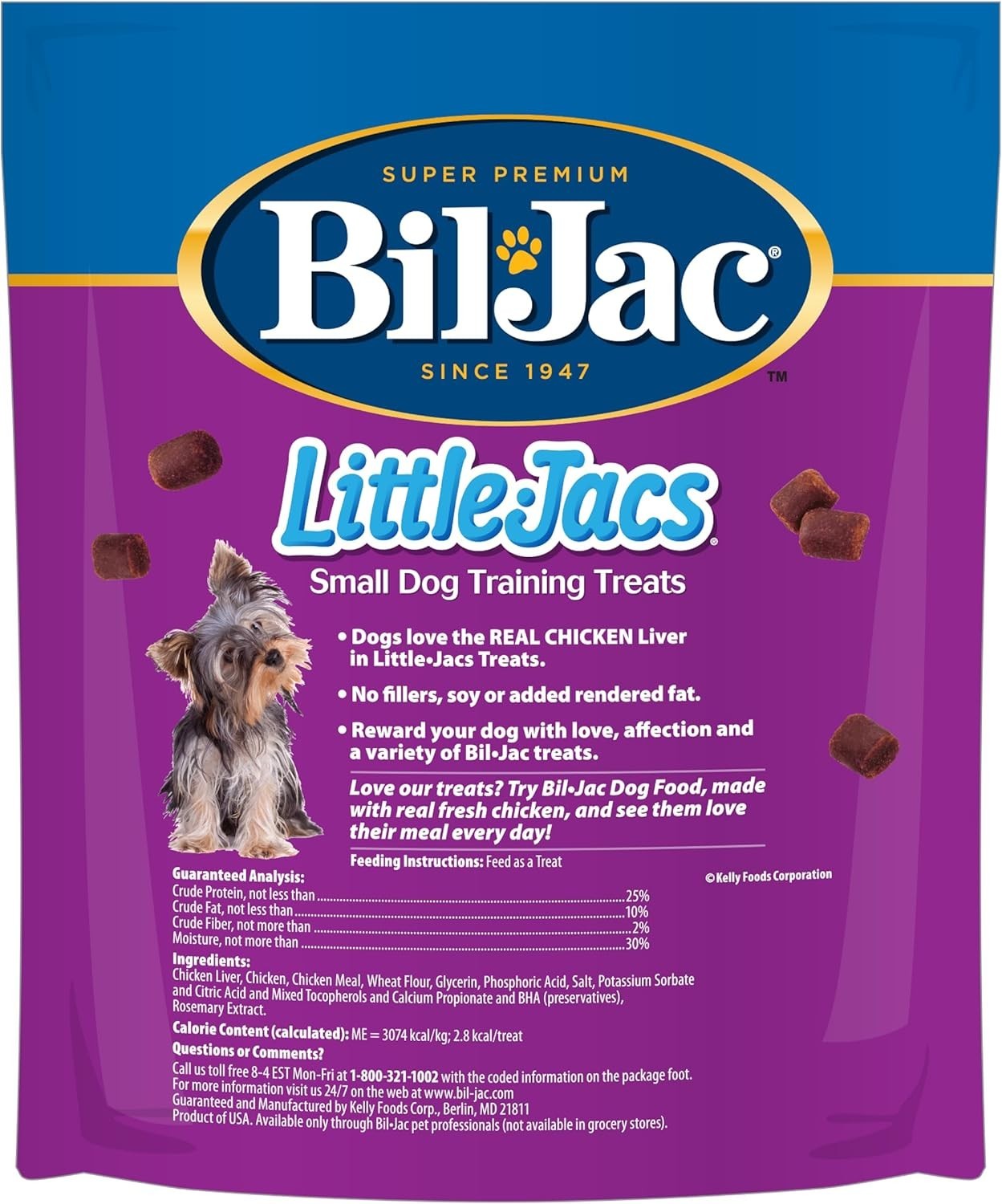 Bil-Jac Little-Jacs Small Dog Training Treats Chicken Liver 16 oz 2-Pack