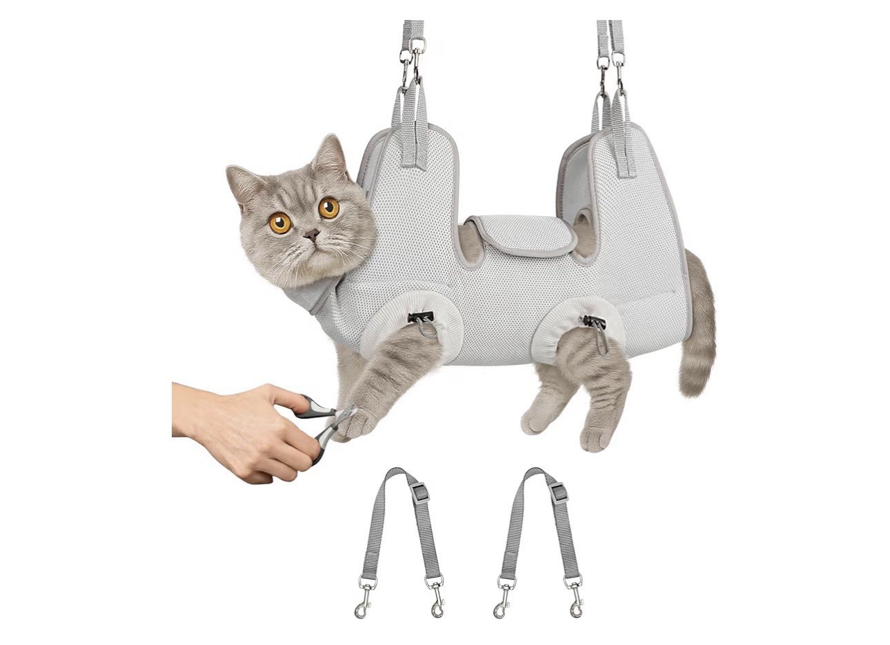 Cat Grooming Hammock, Dog Hanging Harness Nail Trimming Doorframe, Pet Holder