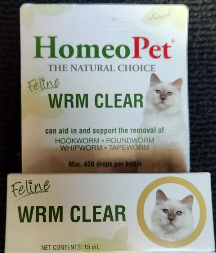 😸🐶🦜Lot Of 3 HomeoPet WRM Clear Natural Worm Treatment FREE SHIP