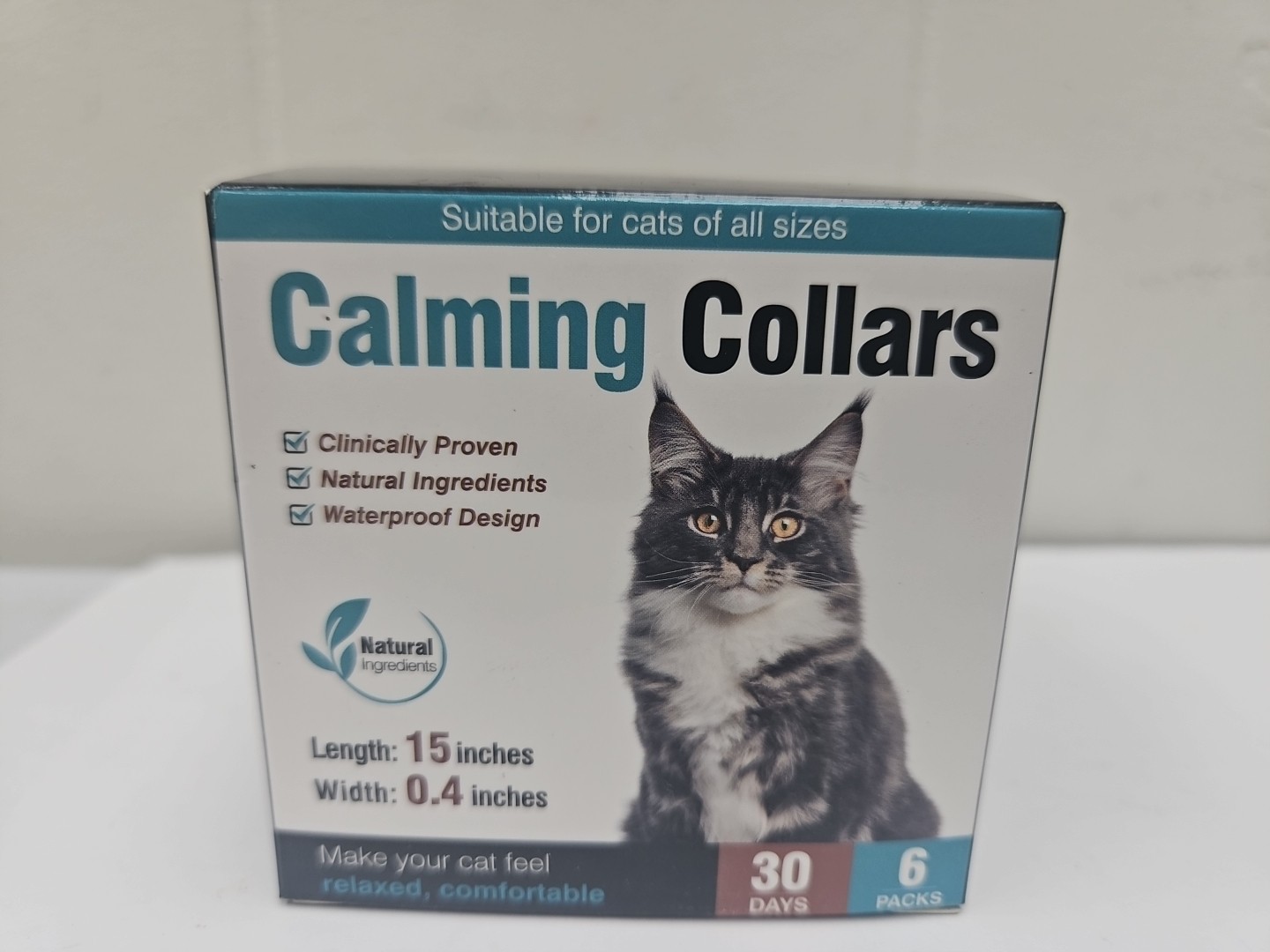 6 Packs Adjustable Cat Calming Pheromones Collars Stress Anxiety 30 Days (A43)