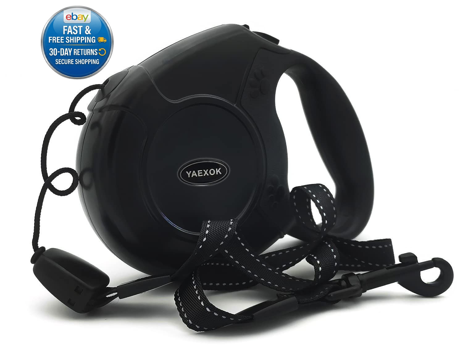 Heavy Duty Retractable Dog Leash 26ft,Pet Long Walking Leashes 26feet, Black