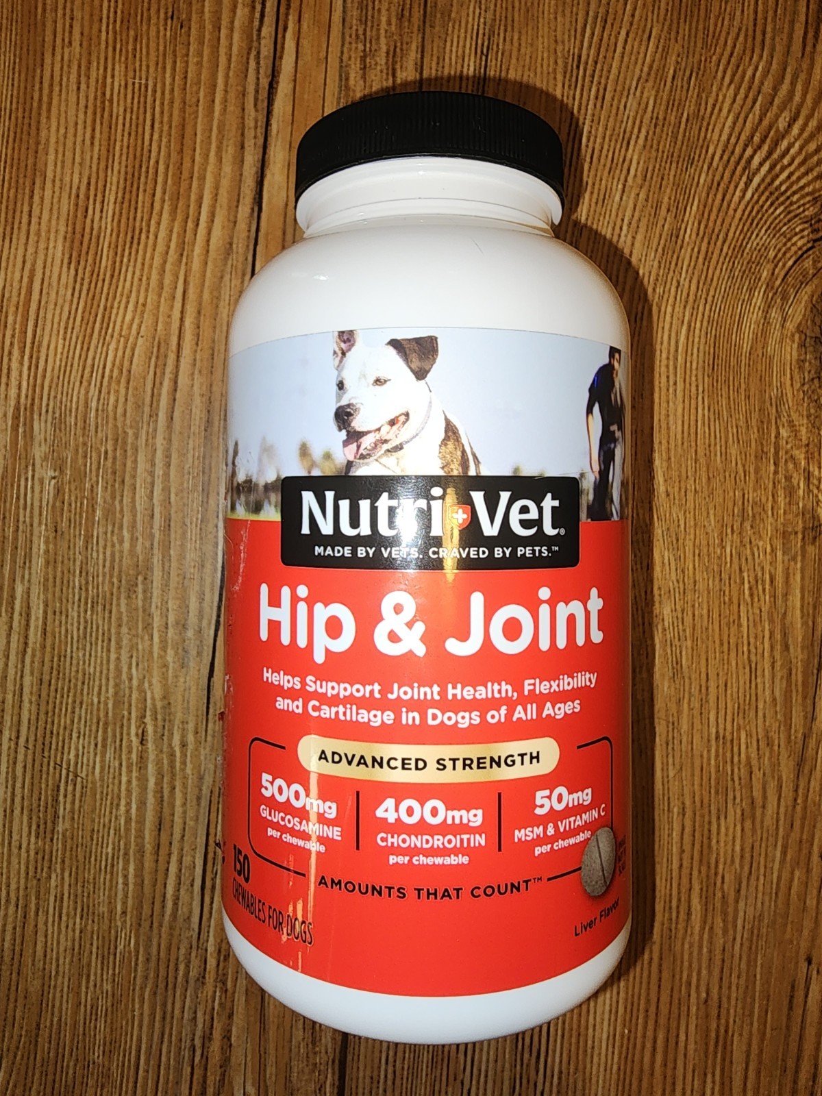 Nutri-Vet Hip & Joint Chewables for Dogs Advanced Strength 150 Count exp 05/28