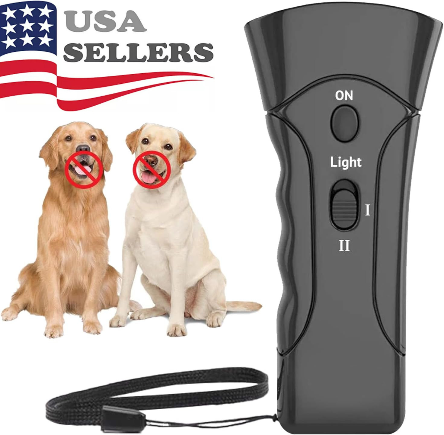 Ultrasonic Anti Dog Barking Device Pet Trainer LED Light Gentle Chaser Style Lot