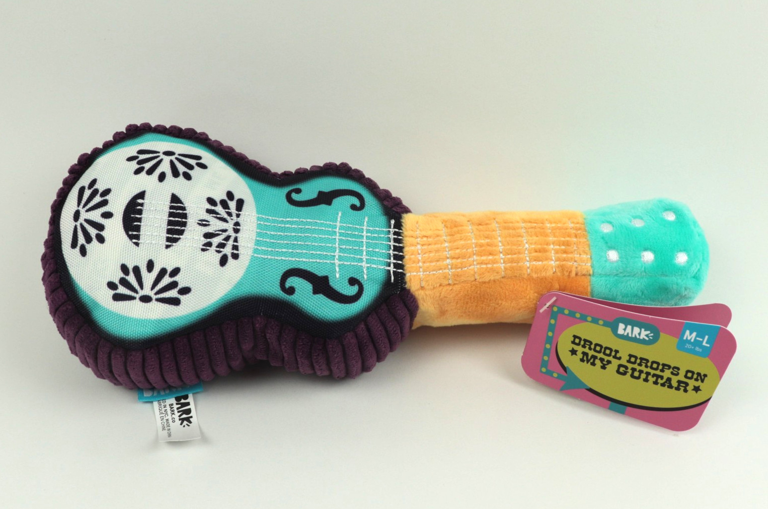 Bark Box Dog Toy Plush DROOL DROPS ON MY GUITAR Yee Howl Nashville Music NWT