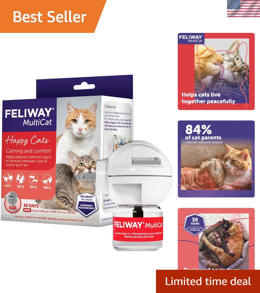 MultiCat 30-Day Pheromone Diffuser – Calming Solution for Cat Households