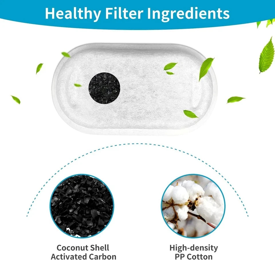 16 Sets Replacement Filters-Dog Water Fountain Filters for Large Dogs, Pet Wa…