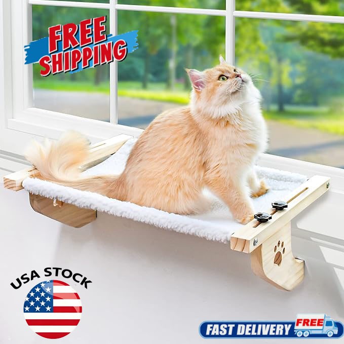 Cat Window Perch Cat Window Hammock Seat Adjustable Large Cat Bed for Windowsill