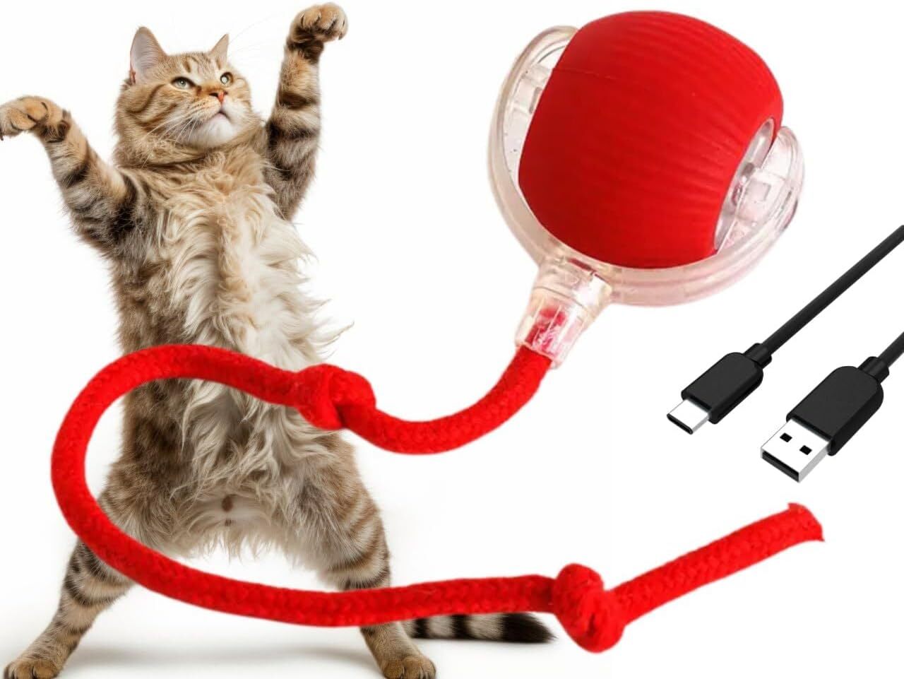 Automatic Rolling Ball Smart Cat Dog Toy Electric Pet Self-moving Kitten Lot