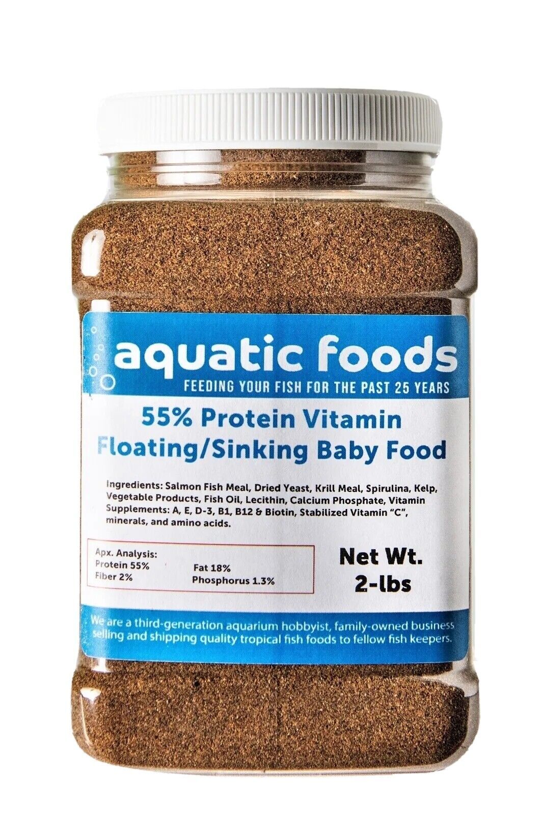 55% Protein Vitamin Rich Floating/Sinking Baby, Fry & Community Fish Food