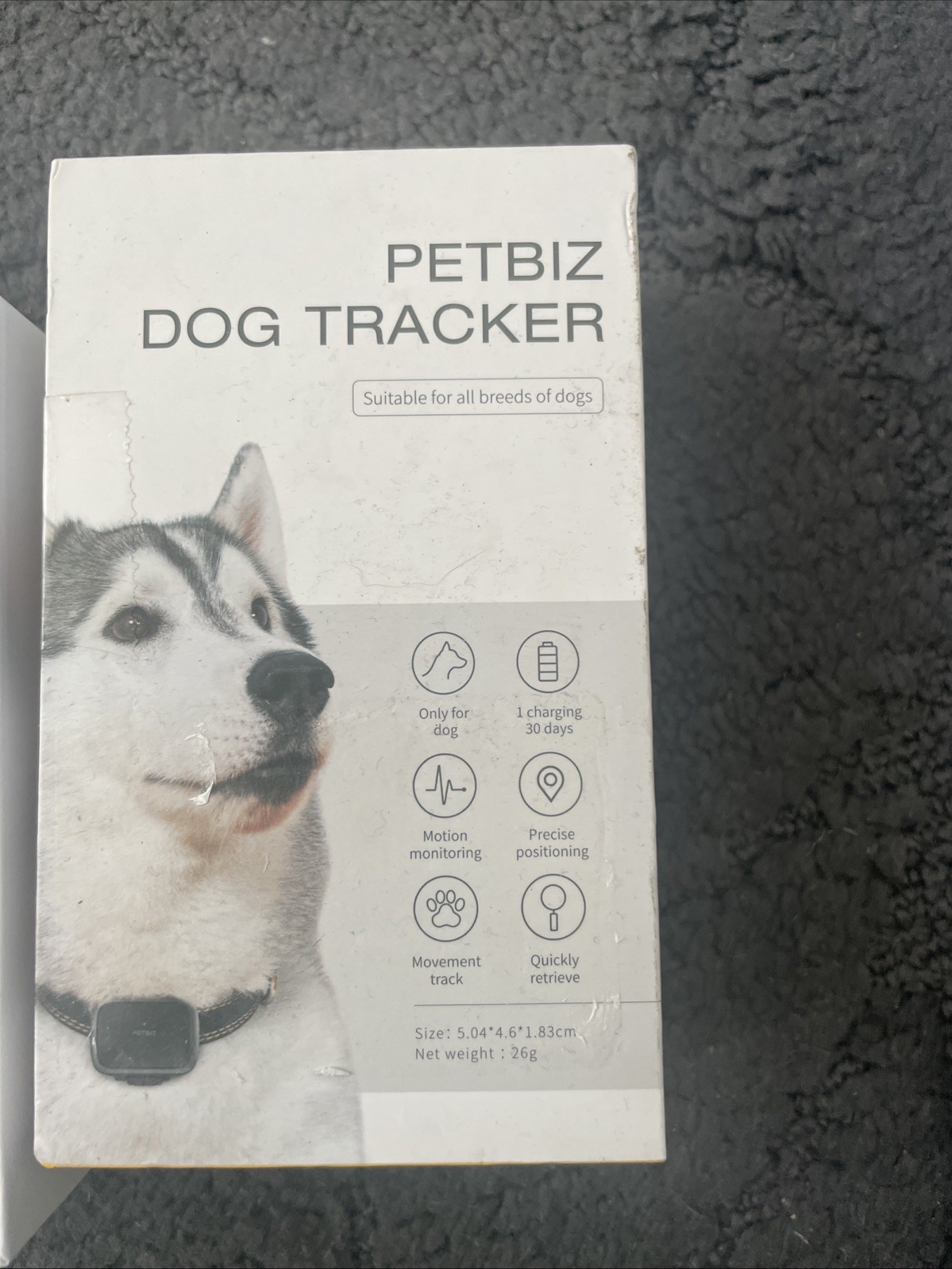 NEW PETBIZ Dog Pet Tracker Black 30 Days Charge Motion Monitoring iOS Android