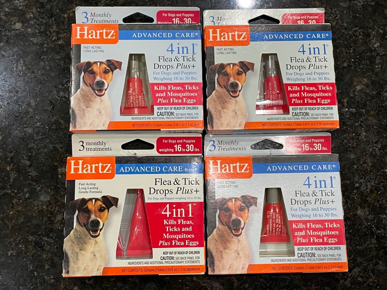 1 YEAR SUPPLY Hartz Advanced Care 4 in 1 Flea Tick Drops + 16-30 lbs Dog Puppy