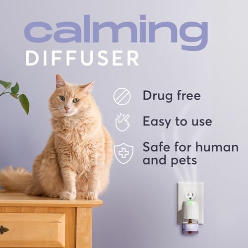 Cat Calming Diffuser Refills 30 Days Pheromone Stress Relief Anxiety Reduction