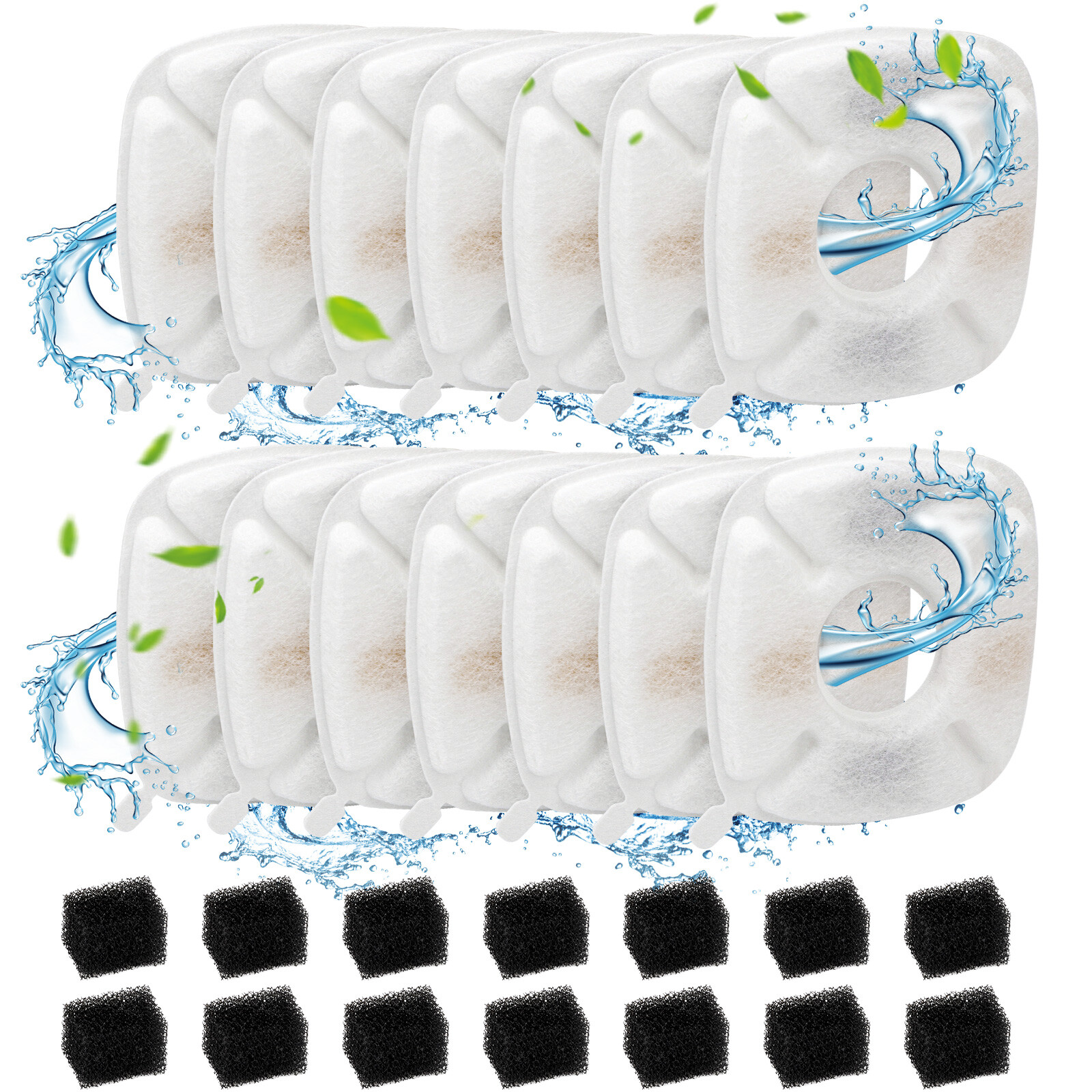28pcs Cat Dog Water Fountain Filters Fits for Veken 95/67/135oz Replacement