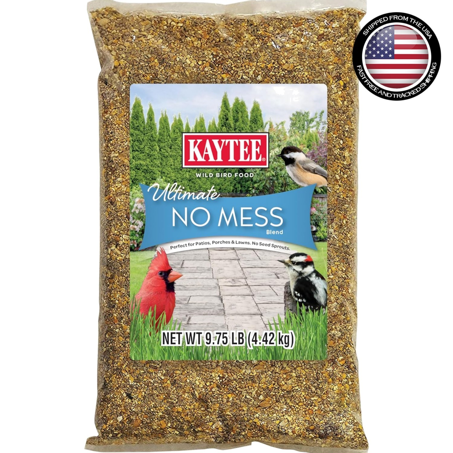 No Mess Wild Bird Food for Cardinals, Finches, 9.75 Pound Clean Seeds