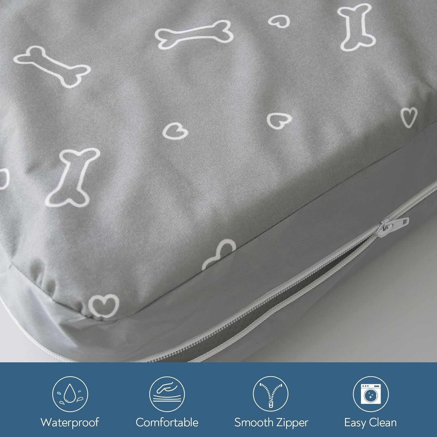 Waterproof Dog Bed Cover Replacement Washable Indoor/Outdoor All Size Cover Only