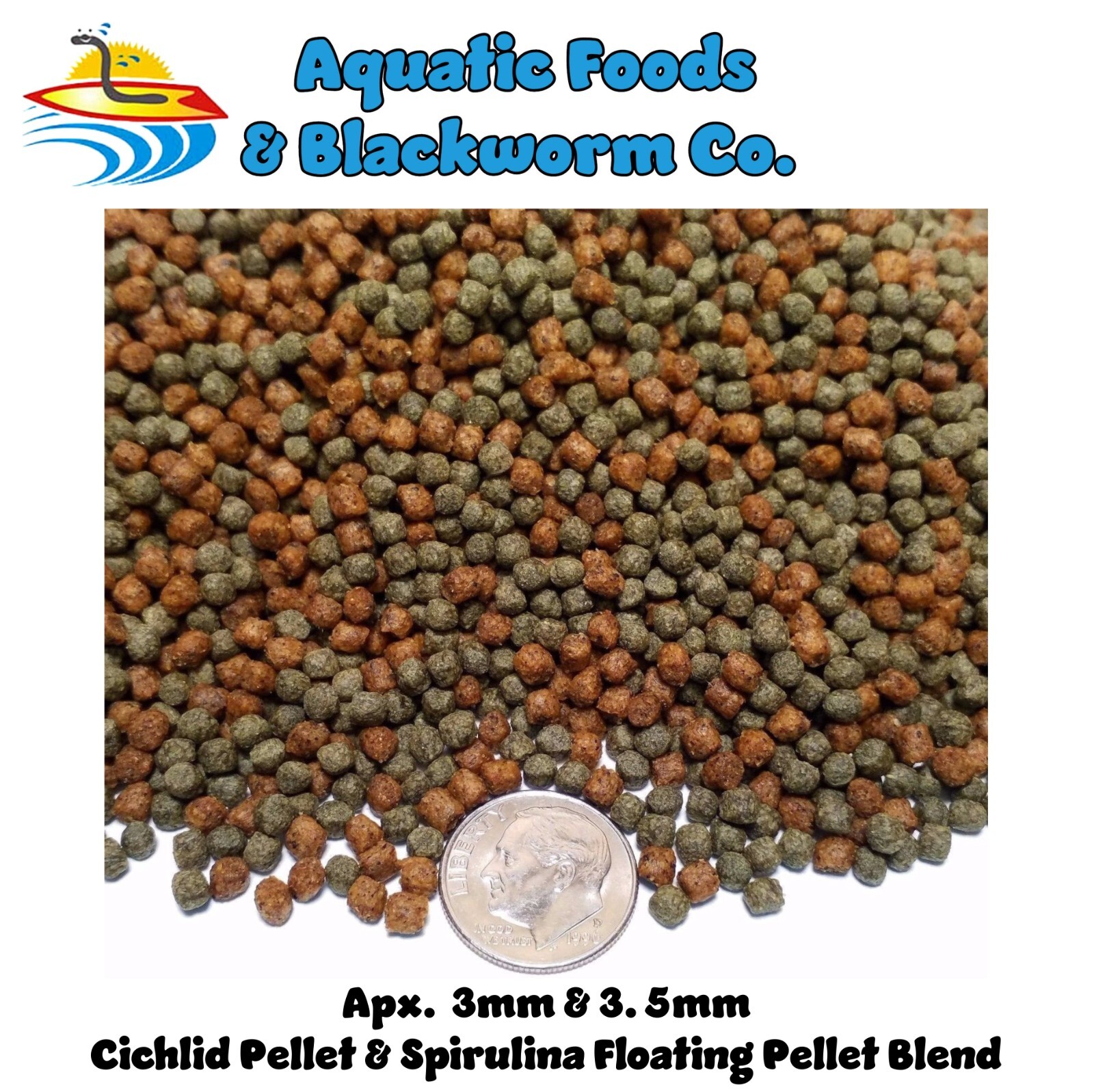 Gourmet Mix of Veggie & Spirulina Floating Cichlid Pellets. GB-360