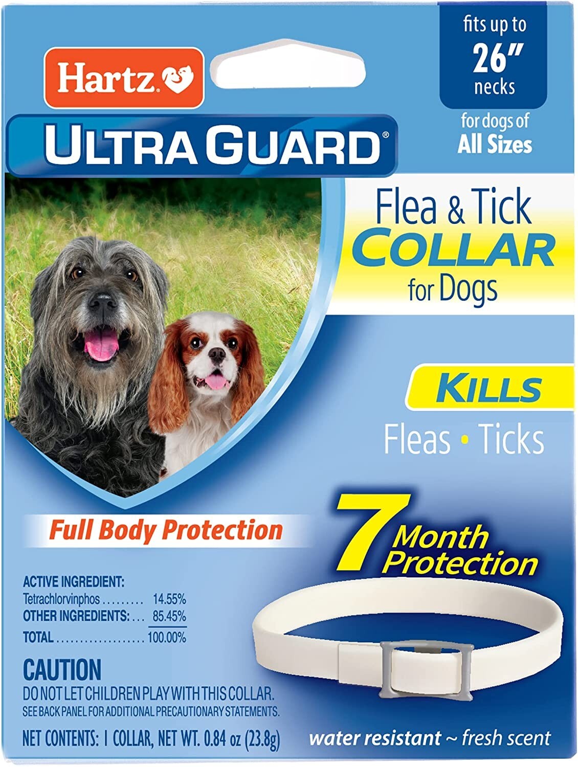 Hartz UltraGuard Flea & Tick Collar for Dogs & Puppies 26″, 7 Month Protection