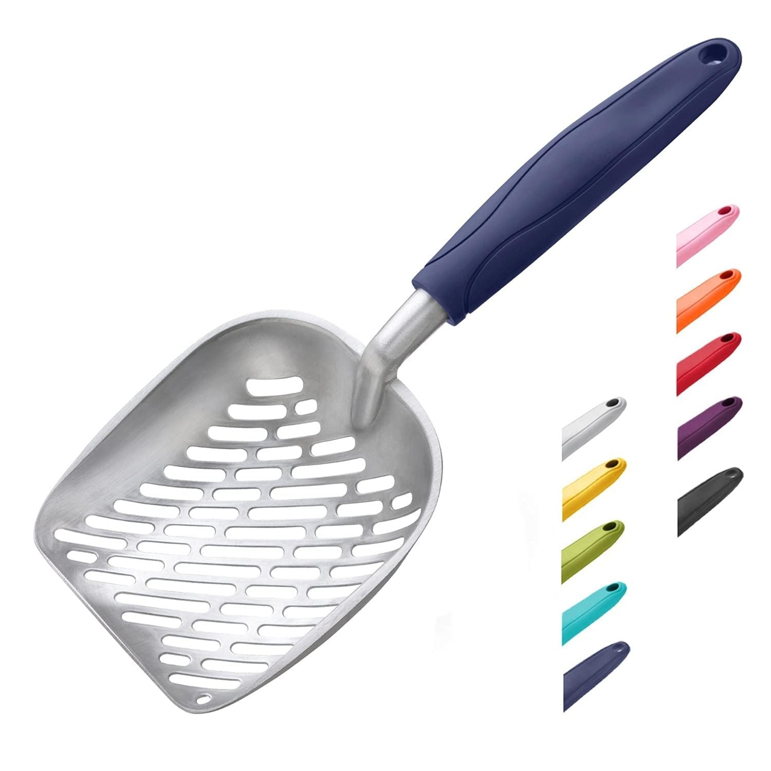 WePet Cat Litter Scoop, Aluminum Alloy Sifter, Kitty Metal Scooper, Deep Shov…