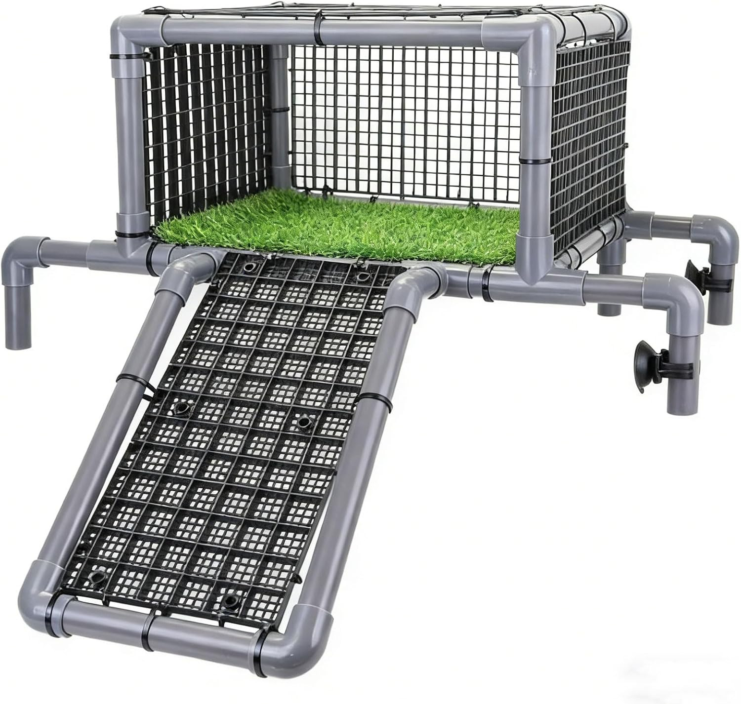 Extra Large Turtle Basking Platform, Heavy-Duty Above Tank Dock & Ramp for Aqua