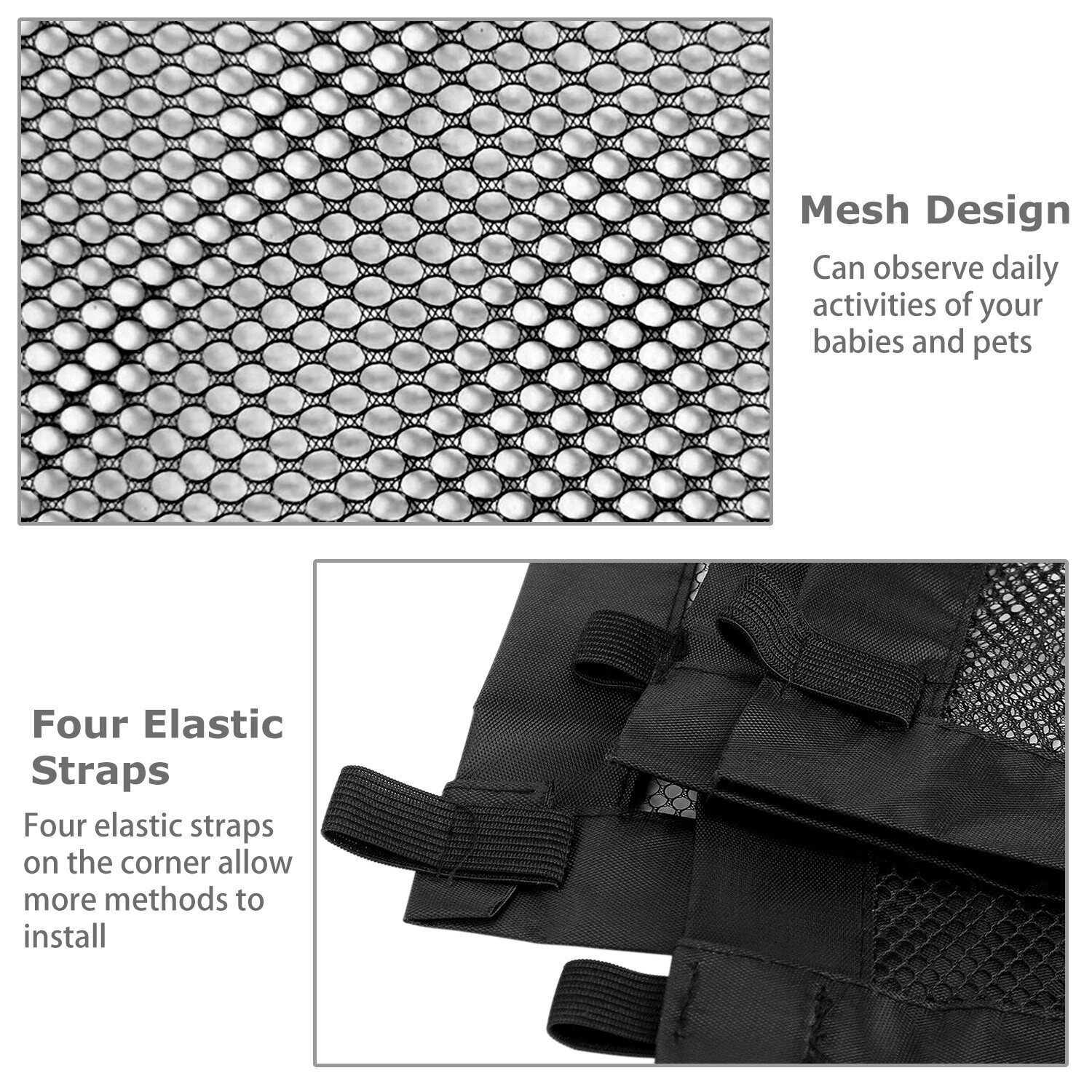 Baby Pets Dog Cat Safety Gate Mesh Fence Home Kitchen Net Portable Guard Indoor