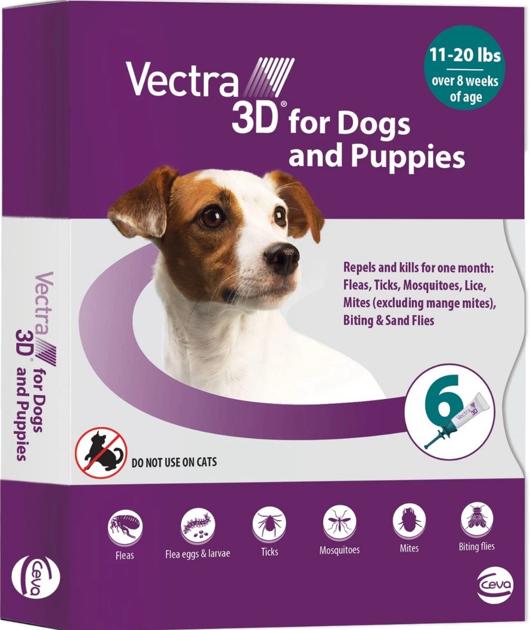 Vectra 3D for Dogs Flea Tick & Mosquito Treatment & Prevention for Medium Dogs