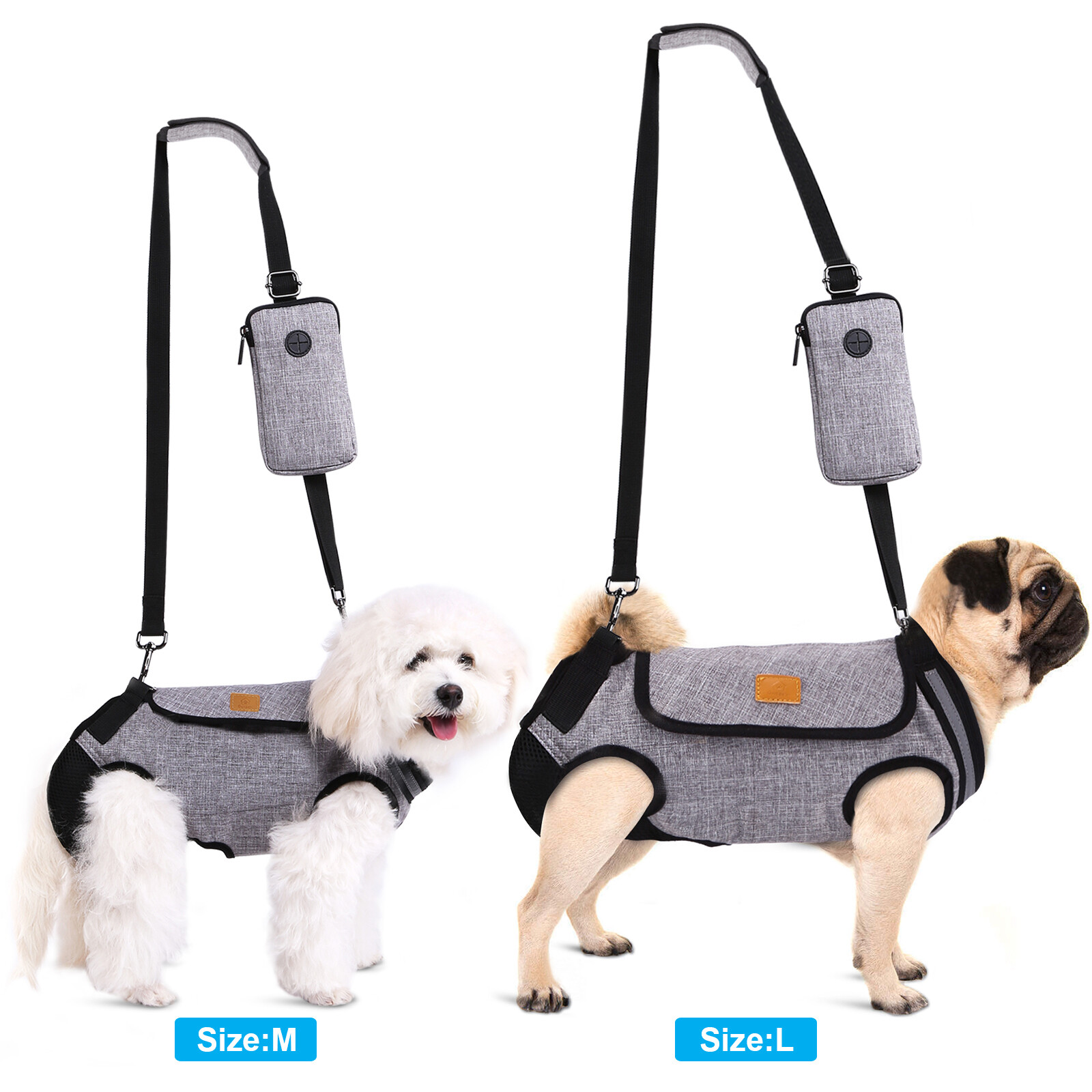 Pet Sling Bag Dog Lift Harness Whole Body Support Rehabilitation Vest Disable