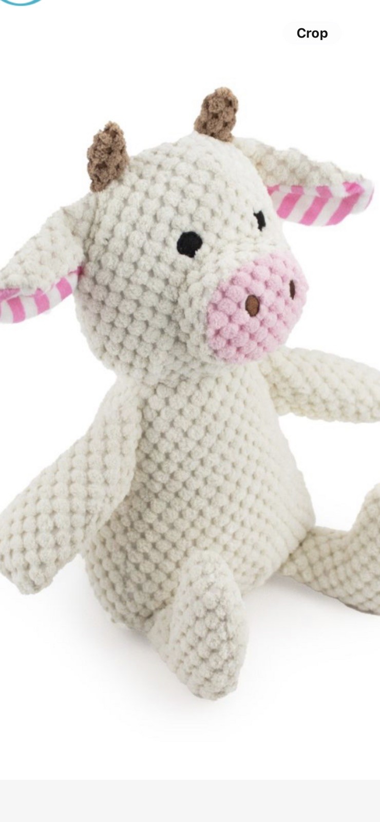 Giftable Jumbo Pet Plush Chew Toy dog stuffed Corduroy pig crinkle Squeaker 12”