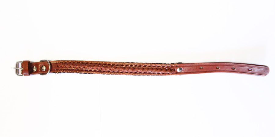 Handmade Genuine Leather Dog Collar Pet Puppy Durable Small Large Breeds Strong