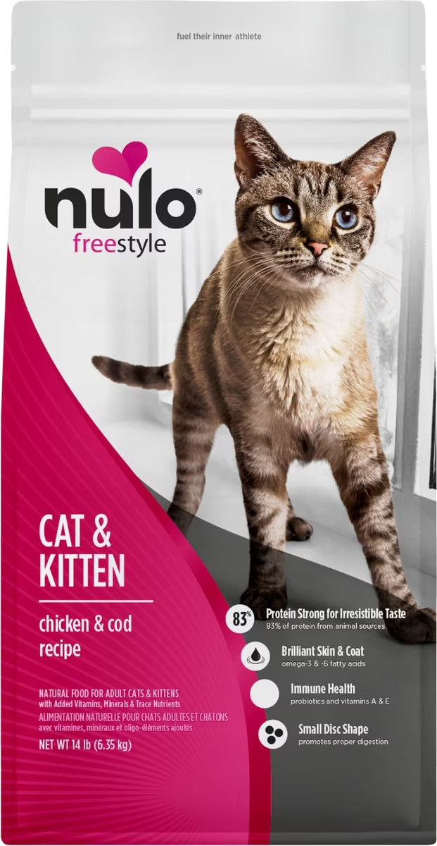 Nulo Freestyle High Protein Cat & Kitten Dry Food Chicken & Cod Recipe 14lb