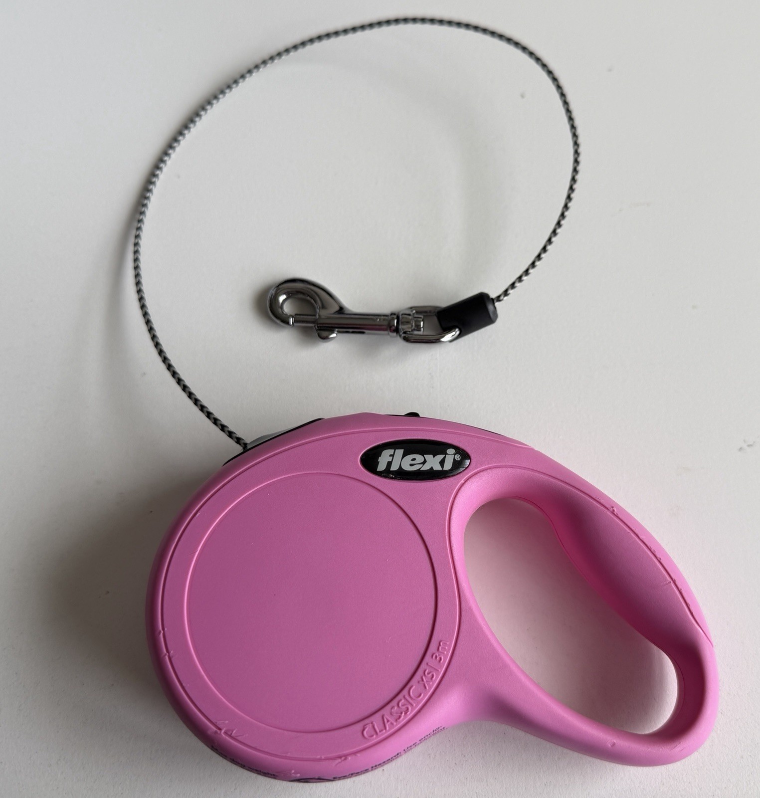 Flexi PINK Retractable 10′ Leash Classic Cord For Extra Small Dogs up to 18 Lbs