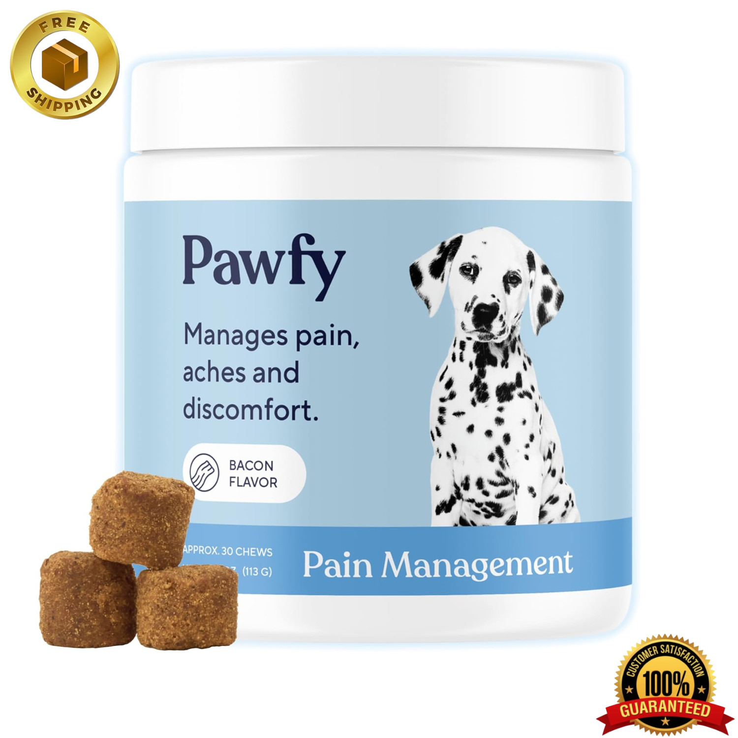 Pawfy Advanced Pain Management for Dogs – Joint Support Hip & Joint – 30 Chews