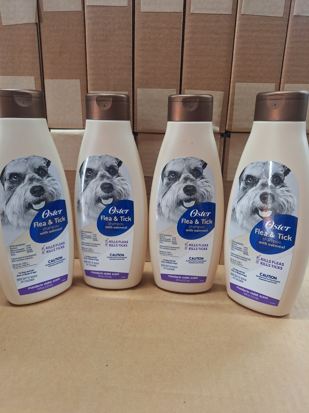 Oster Oatmeal Flea & Tick Shampoo 18 fl.oz X4 SPRING SPECIAL PRICING!