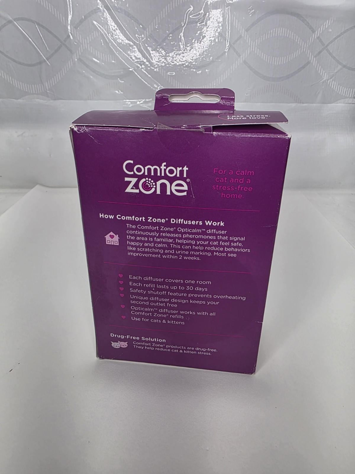 Comfort Zone Cat Calming Kit Opticalm Diffuser w/1 Refills 30 Day Supply (Read)