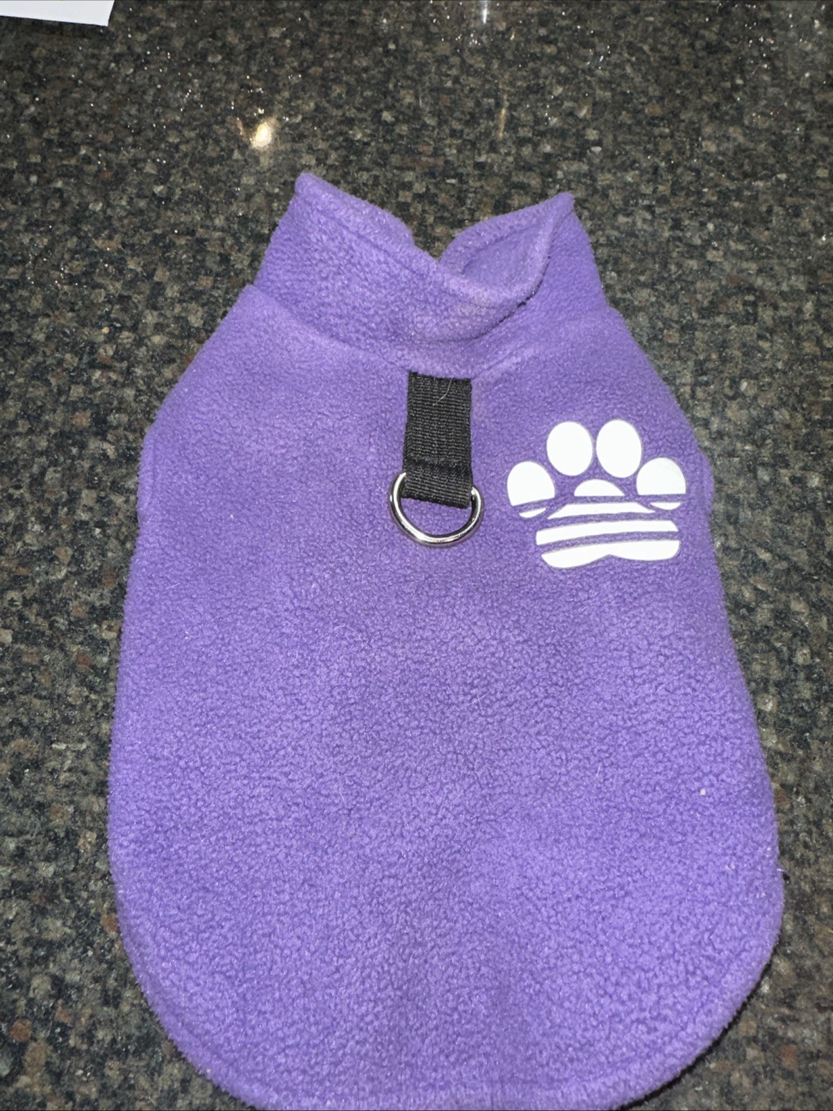 Unknown Maker Purple Paw Print W/leash Hook S 4-6 Lbs