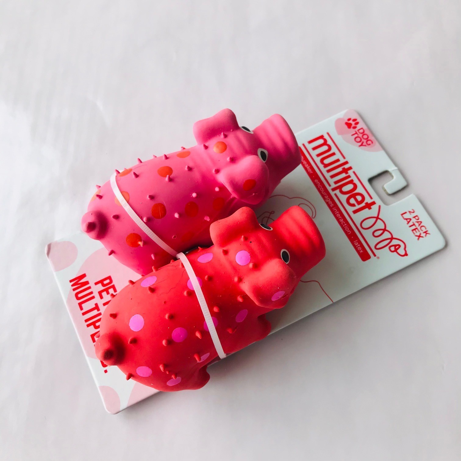 Dog Multipet Pig Latex Mini Squeak Dog Toy With Squeaker Pink