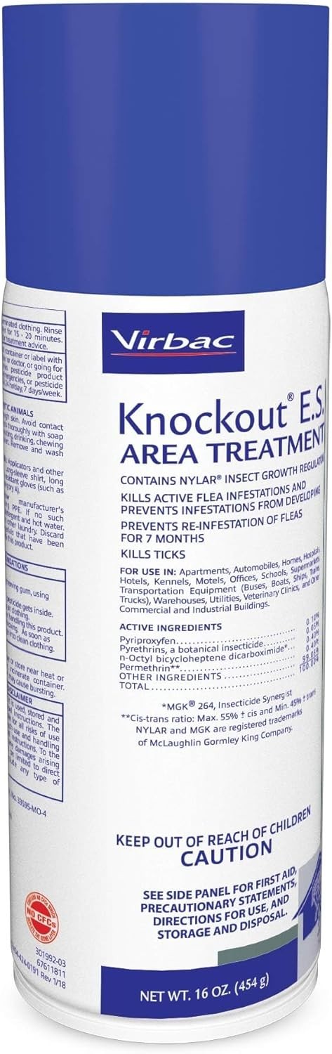 Virbac Knockout E.S. Area Treatment Carpet Spray, , White