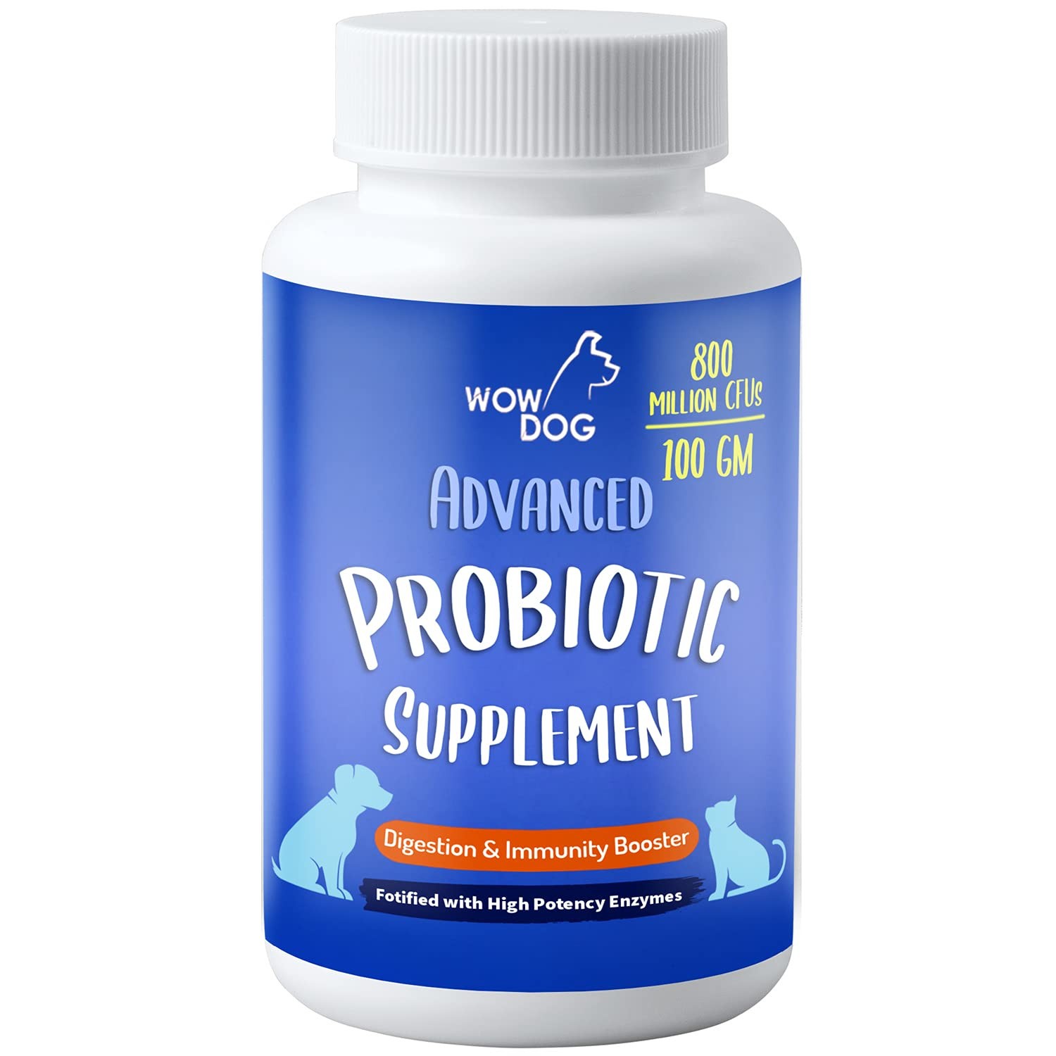 WOW DOG Digestion & Immunity Booster with Probiotic + 100 gm for Dogs and Cats