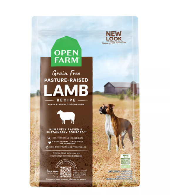 Open Farm Grain Free Adult Dry Dog Food Lamb Recipe 22lb Humanely Raised