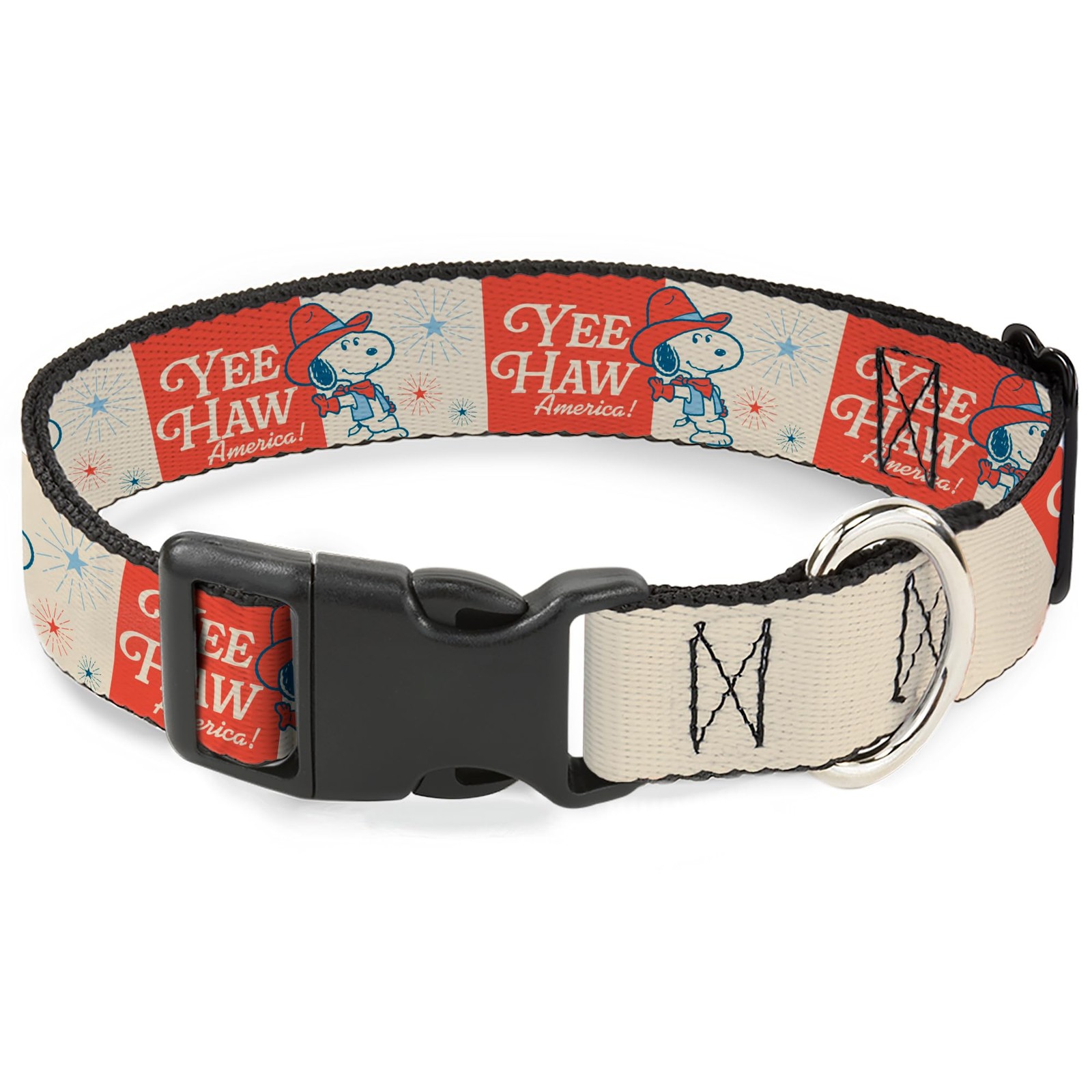 Peanuts Worldwide LLC Pet Collar, Dog Collar Plastic Buckle, Peanuts Snoopy Yee