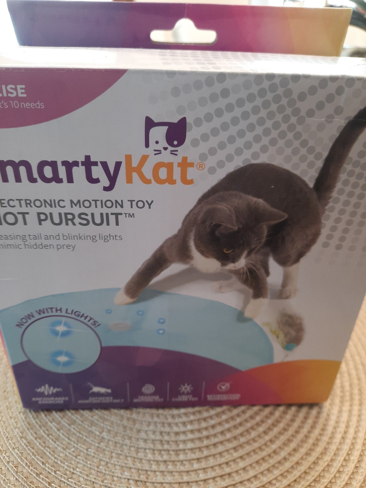 SmartyKat Hot Pursuit Electronic Motion Cat Toy Interactive Indoor Pet Chaser