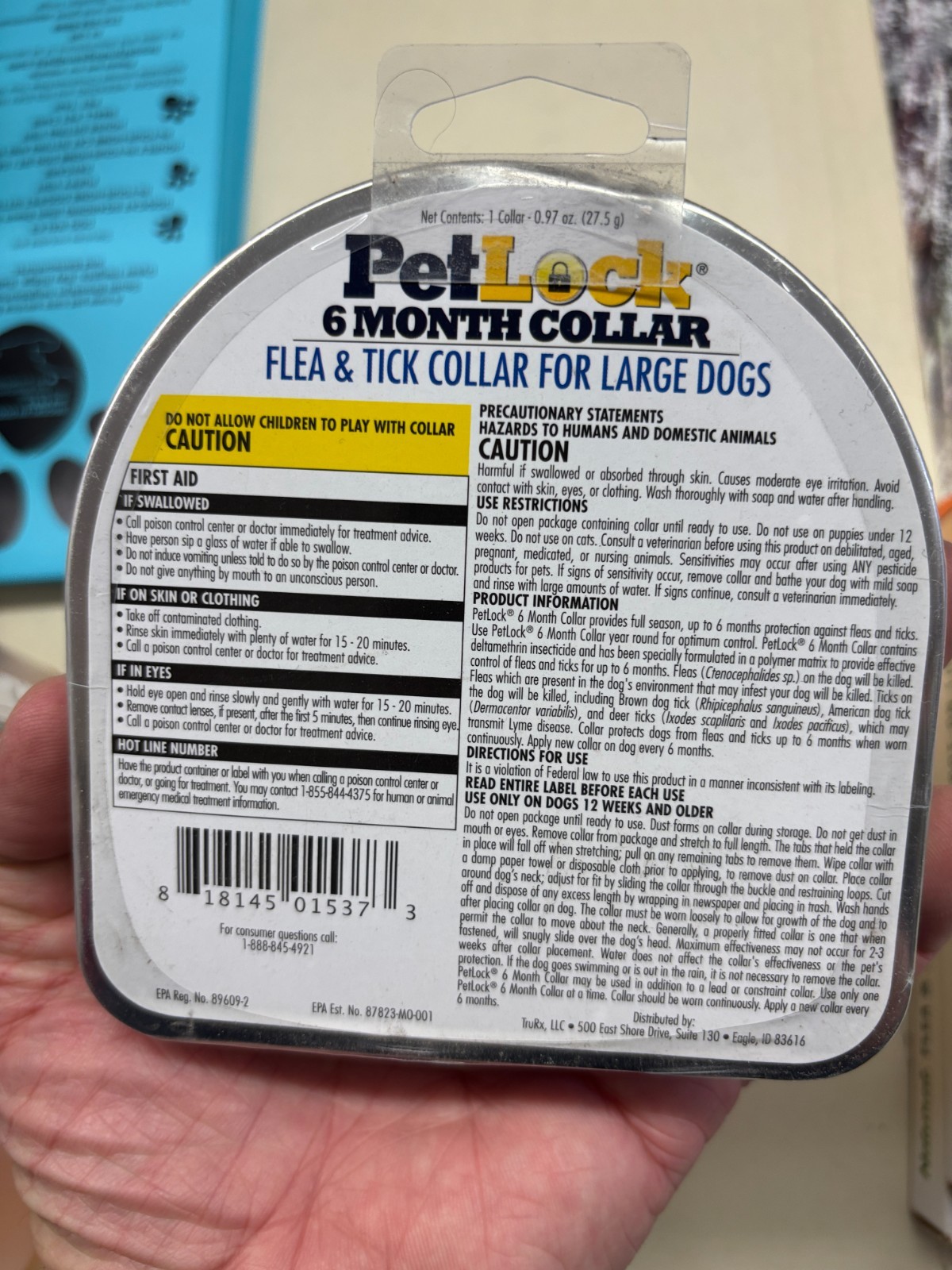 Petlock NIB Flea Treatment for Large Dogs 89-132 Lbs 6 Month Supply