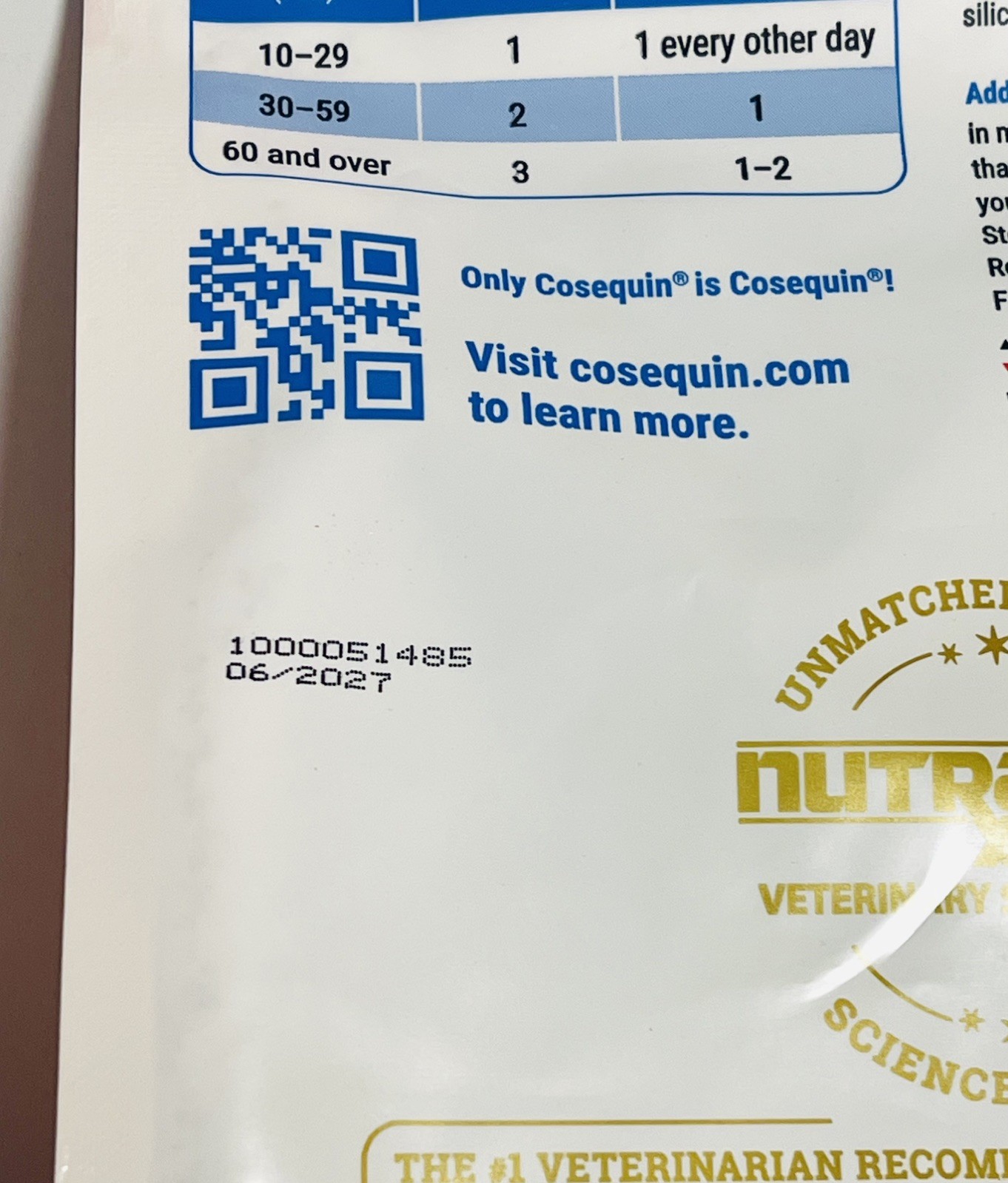Nutramax Cosequin Joint Health Supplement 60 Soft Chews for Dogs EXP 06/2027