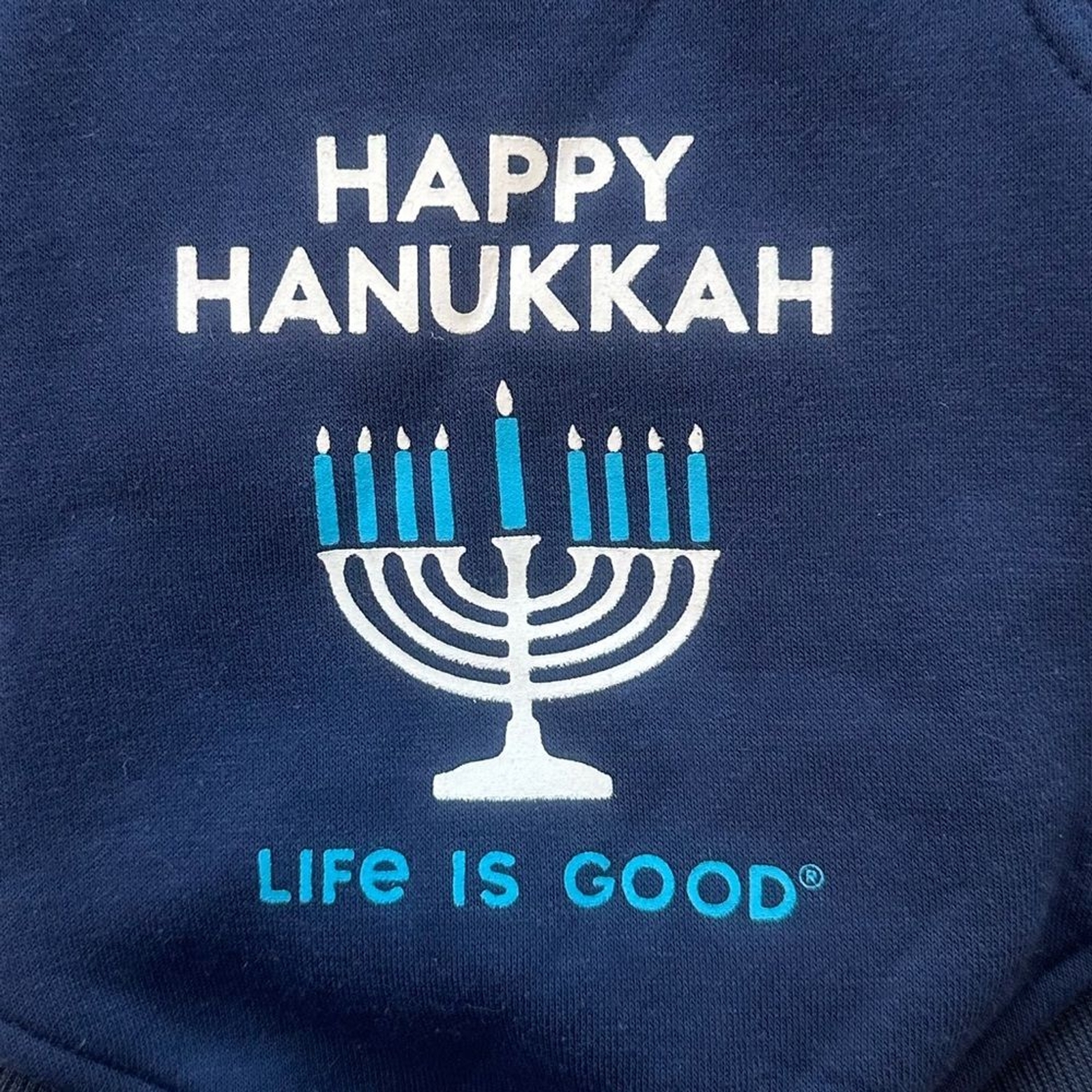Life is Good Hanukkah Dog Hoodie Size XS NWT Blue Jewish Gift Pet Puppy Holiday