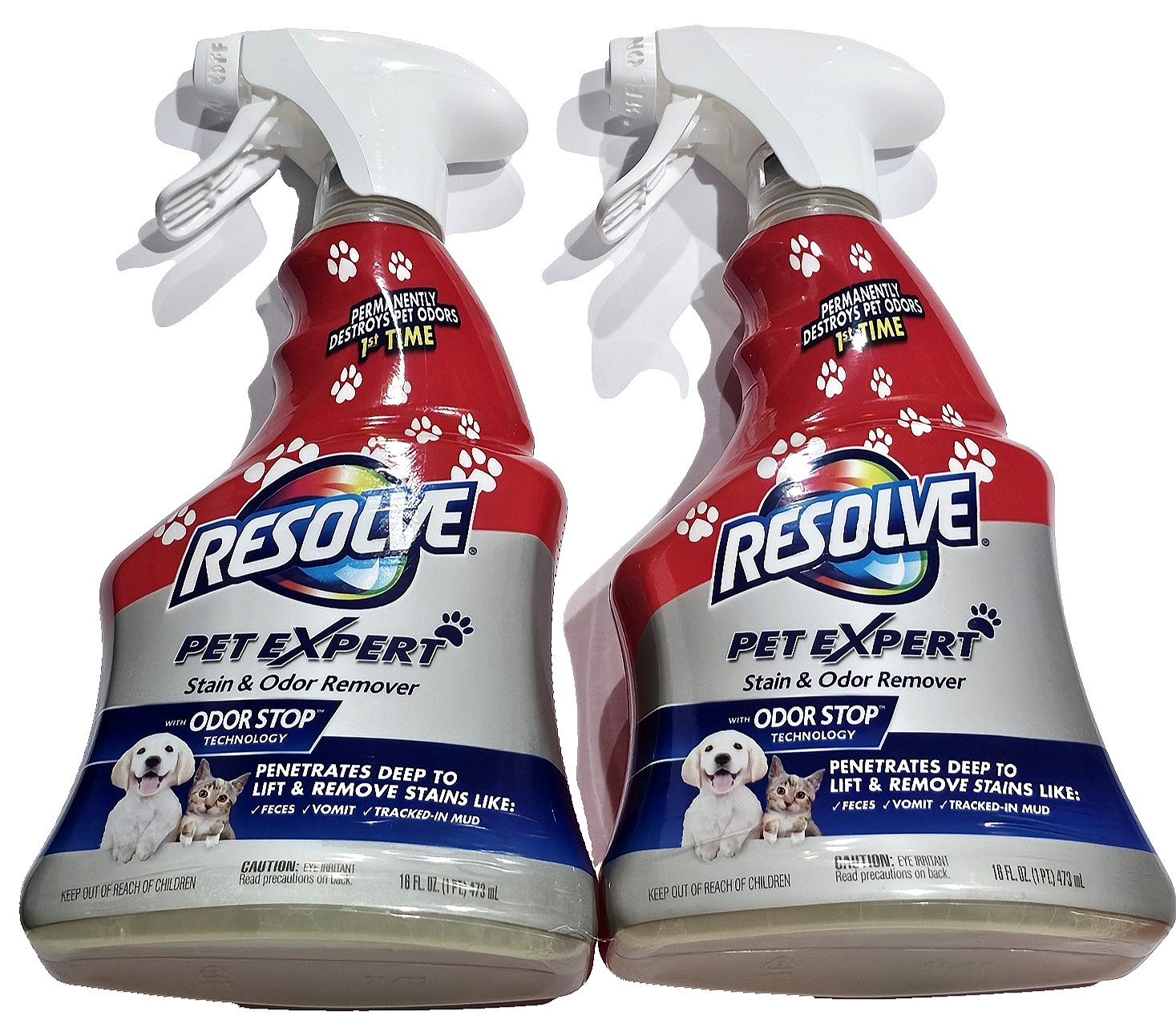 2 Pack Resolve Pet Expert Stain & Odor Remover 16oz