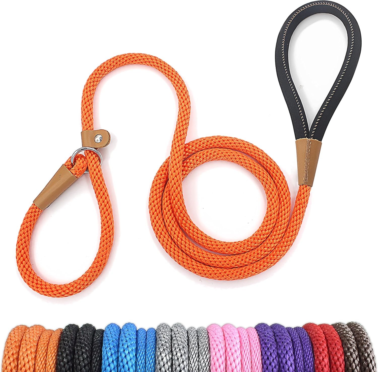 Heavy Duty Dog Slip Lead Leash Comfortable No Pull Training Easy 2-in-1 Collar