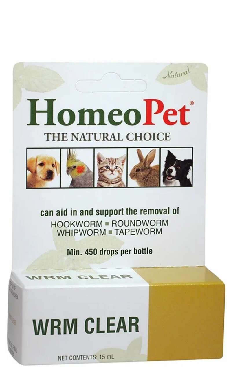 HomeoPet Feline Wrm Clear, 15 ML Per Bottle 450 drops per bottle, NEW SEALED