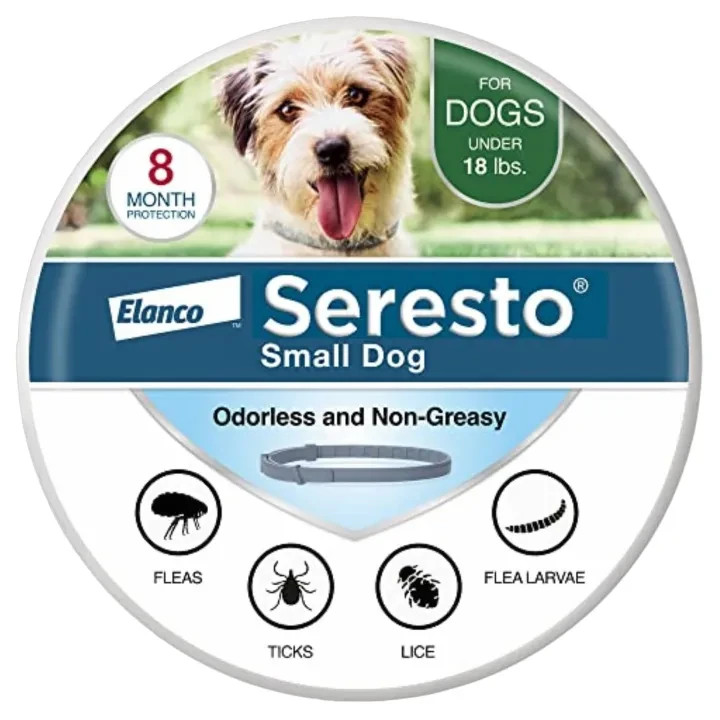 Seresto Flea and Tick Collar 8 Months Protection for SMALL Dogs – 18lbs Sealed