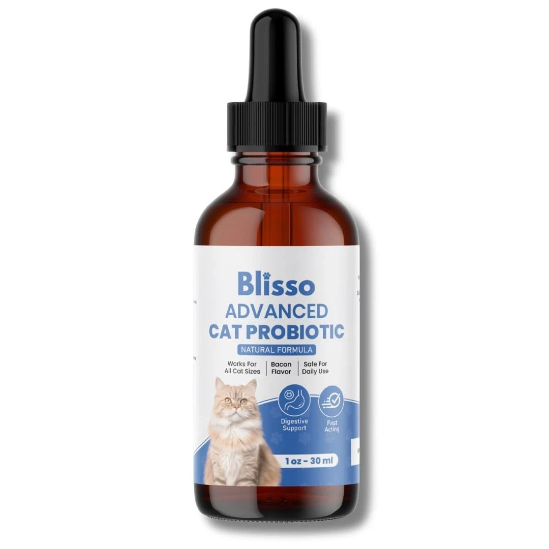 Blisso Pet Advanced Cat Probiotic Drops – Digestive Support for Cats (BRANDED)
