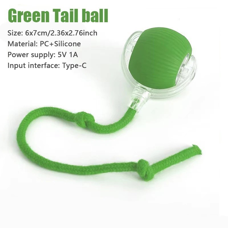 1PC Smart Cat Toys Automatic Rolling Ball Fake Tail Rechargeable Electric Pet In