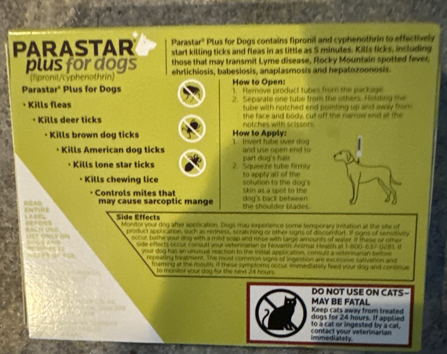 Parastar Plus for Dogs 23-44 lbs Flea and Tick control 3 pack New